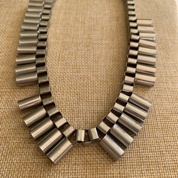 Tubular Statement Necklace. Beautiful and unusual. Modernist style. - Picture 4 of 5